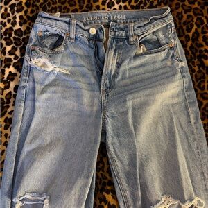 American Eagle Outfitters Light Blue Ripped Boyfriend Jeans
